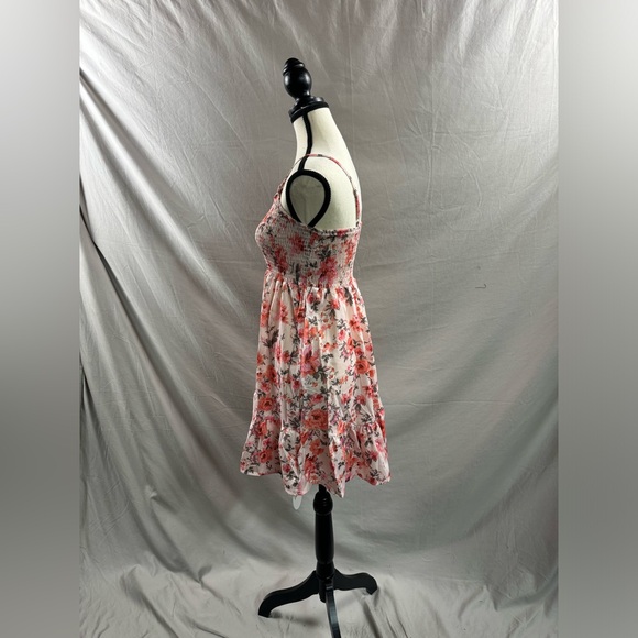 Floral Print Ruffle Hem Shirred Cami Dress - Picture 7 of 8